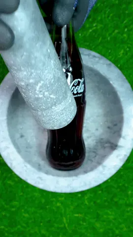 Oddlysatisfying crushing Coca Cola bottle into slime 😱 #asmr #satisfying #crushing