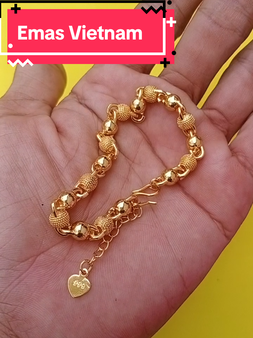 Tampil mewah dengan gelang emas pasir Vietnam #gelangemas  #perhiasan  #emasaluvial  #emasvietnam 
