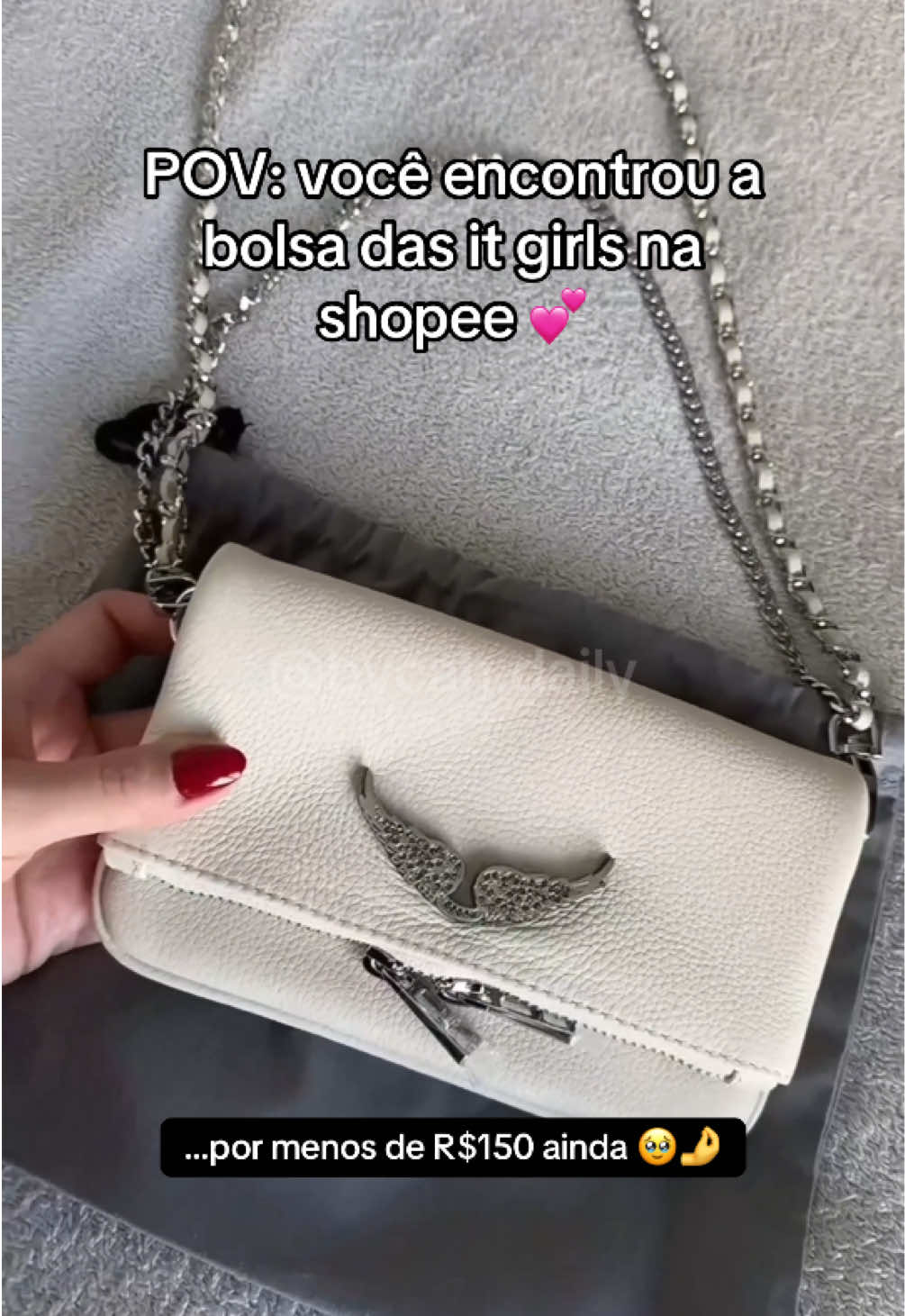 E SIM! É IGUALZINHA! Veio até com o saquinho 😮‍💨 #zadig #zadigetvoltaire #shopee #bolsa #comprinhas 