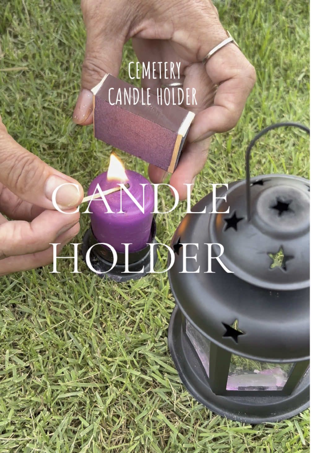 Cemetery candle holder 