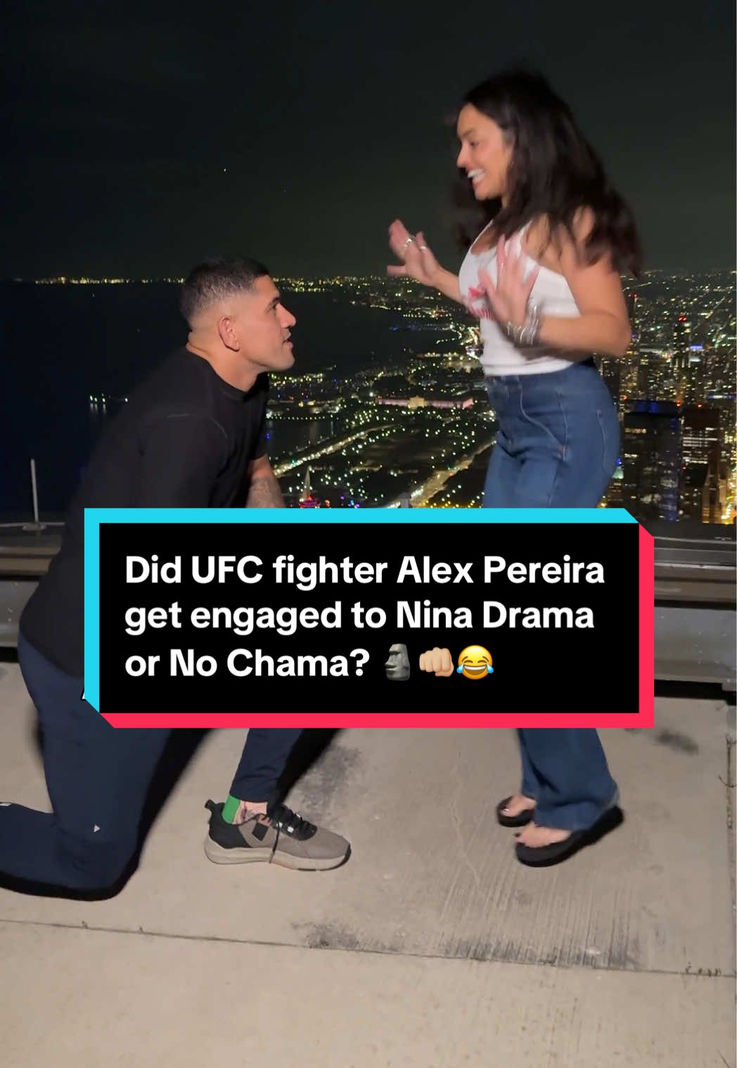 Nina Drama thought she was getting engaged to UFC fighter Alex Pereira LMAO #alexpereira #poatan #ninadrama #UFC #ninadrama 