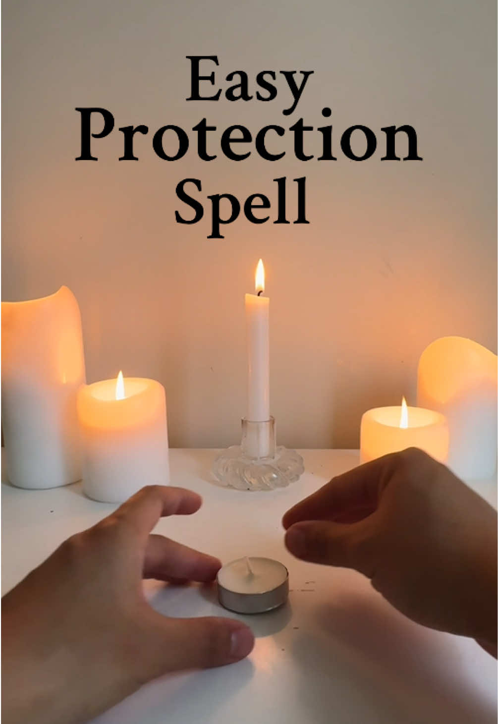 An easy protection spell for my baby and beginner witches :) Light this where you feel you need its energy most  #protectionspell #witchcraft #witchtok #witchtip #easyspells 