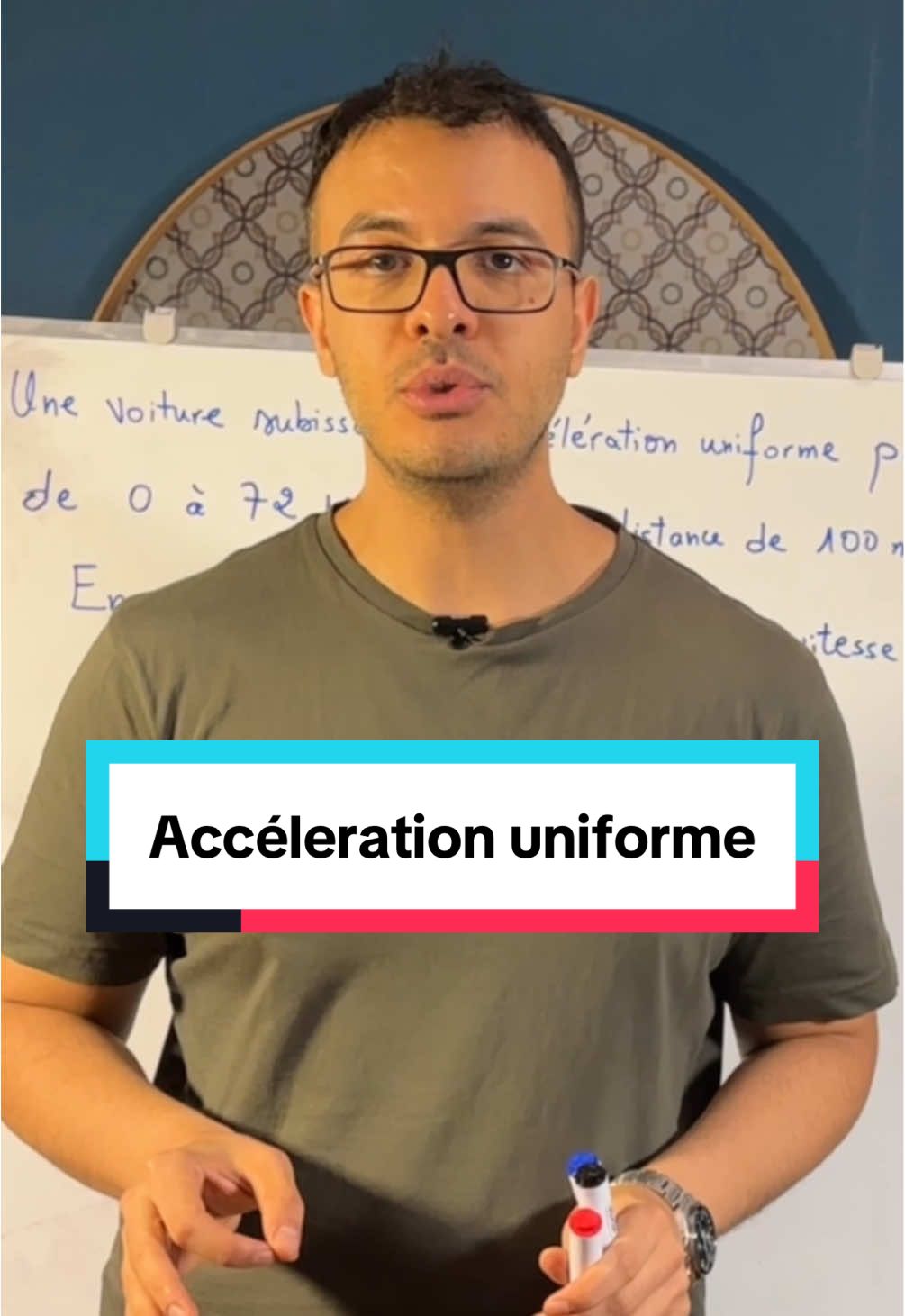 Trouver la durée de déplacement quand l’accélération est uniforme: Une voiture accélère uniformément et passe d’une vitesse de 0 km/h à 72 km/h. La voiture parcourt une distance de 100m. L’exercice demande de trouver la durée nécessaire pour traverser cette distance et atteindre 72 km/h.  Je raisonne avec toi étape par étape pour trouver. La première chose qu’on peut faire dans ce genre de situations est de trouver les équations horaires de l’accélération, de la vitesse et de la position puis on essaie de résoudre un système simple qui permet de trouver la durée qu’on cherche. #physique #physics #lycee #college #terminale #exercices #examen #concours #concoursavenir #exmd #terminale #prepas #acceleration #equation #loidenewton #newton #coursdephysique #cours #coursparticuliers #rentree #rentreescolaire #rentree2025 #bac #bac2026 