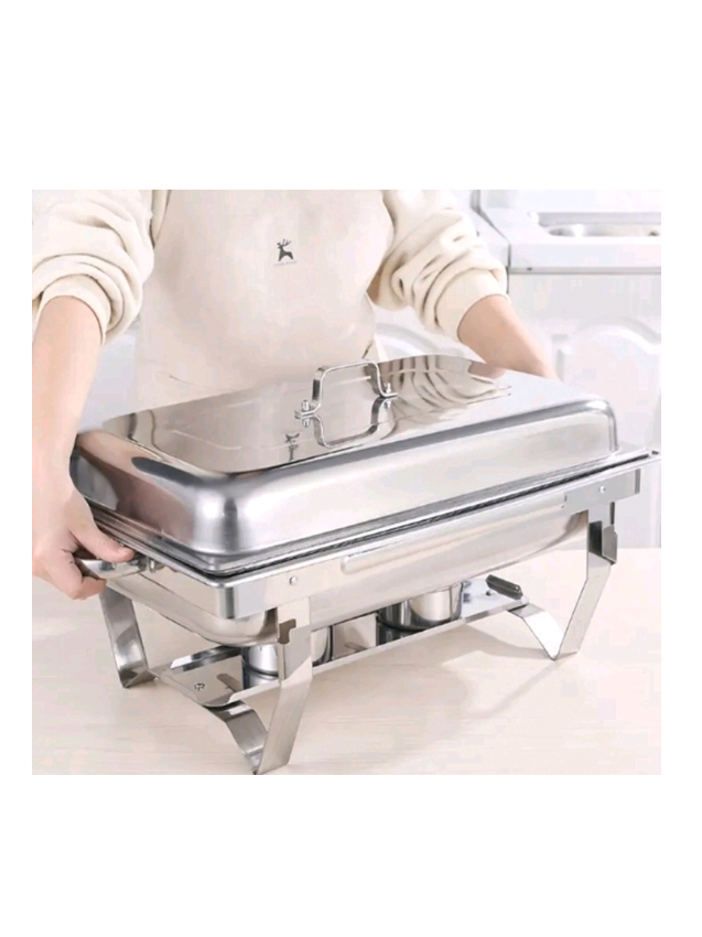 Rechaud Inox 9 Litros 1/2/3 Panelas Banho Maria 2 Cubas Buffet