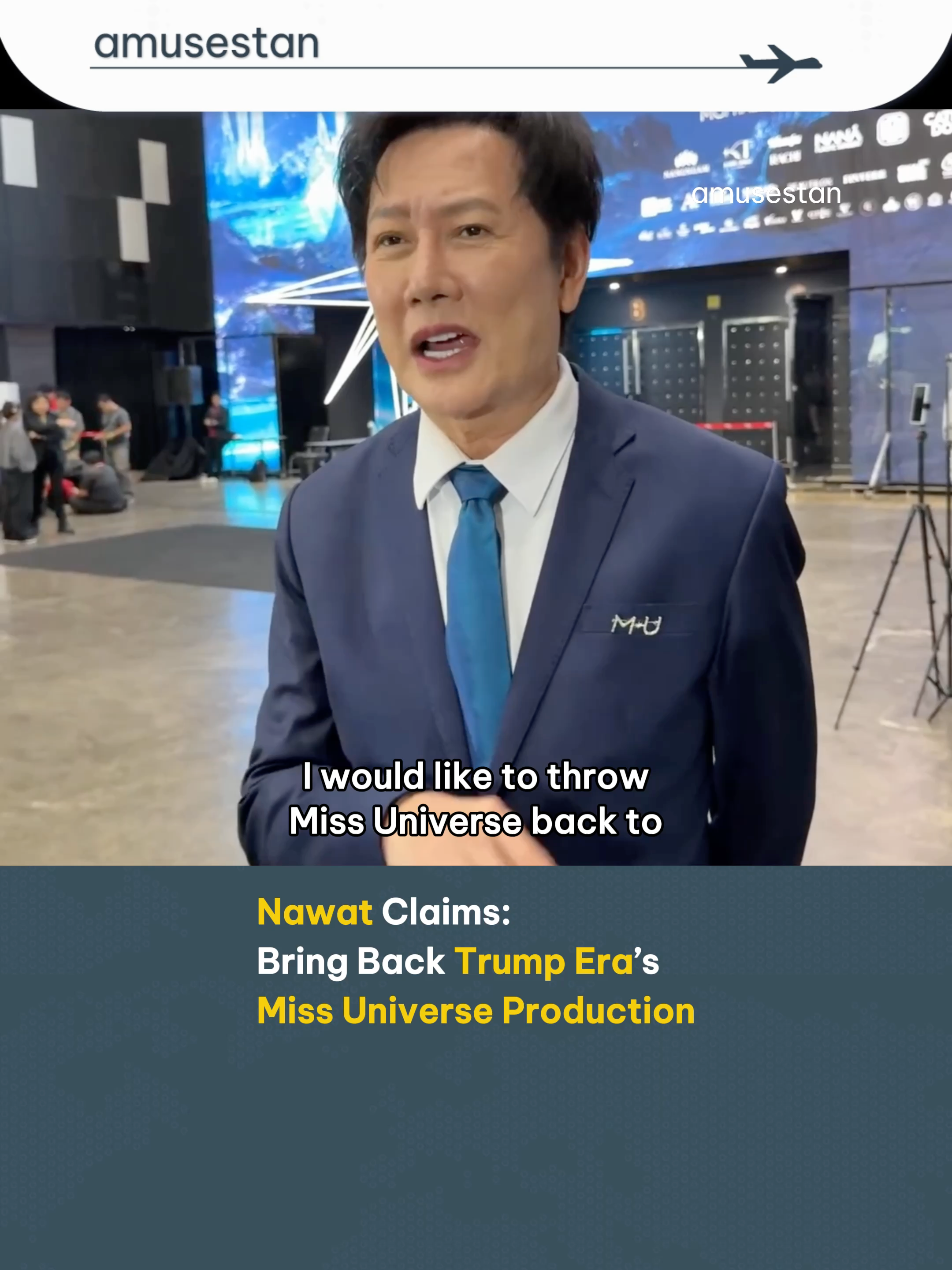 Nawat claims: Bring back the Trump Era's Miss Universe @missuniverse Production Nawat @nawatofficial hopes to throwback Trump Era's Miss Universe Production vibe while adding Fashion and technology. #MissUnivere #MissUniverso #MisssUniverse2025 #MissUniverso2025 #MissUniverseThailand #MissUniverseThailand2025 #Veena #veenapraveenar #veenapraveenarsingh #MissUniverseSaraburi #MissUniverseSaraburi2025 #คุยแซ่บโชว์โกจักรวาล #nationalcostume #preliminary #preliminarycompetition #MUT #MUT2025 #มิสเวิลด์ #มงฟ้ามาเเน่ #แมส #นางงามโลก #MissGrandInternational #Nawat #MGI #MissGrandThailand #WeAreGRANDthe1andOnly #มิสแกรนด์ #มิสแกรนด์ไทยแลนด์ #บอสณวัฒน์ #ความบันเทิง #drama #showbiz #beautyqueen #beautypageant #pageantry #pageantryph #entertainment #pageant #pageantnews #pageantfanatics #pageantlover #pageantsph #pageanttalk #viral #amusestan