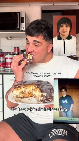 Mauro botana hace torta de cookies helada casera  Cookie: 250 gr manteca  200gr azúcar mascabo  100gr azúcar blanca  2 huevos  350 gr harina leudante Todos los chips de chocolate que puedas  Relleno :  330 gr crema leche medio punto c/ esencia de vainilla y dos cucharadas de azúcar impalpable  1 leche condensada normal  Merengues (a gusto) vos mándale igual  Dulce de leche a gusto  Cobertura (ganache de chocolate) 200 gr de chocolate negro  100gr de crema  Dale masterchef hdp que quiero hacer tortas para vivir 