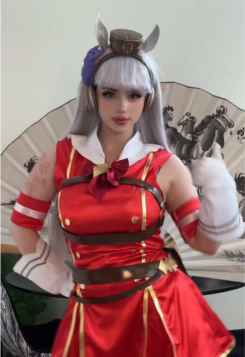 GOLSHIIIII !!!!!! Im so happy ❤️❤️❤️❤️❤️🐴🐴🐴🐴🐴 yipee !! #umamusume #umamusumecosplay #goldship #goldshipcosplay 