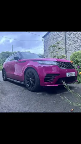 The other respray in rubystone red 😍 #rangerover #velar #landrover #pink #red   