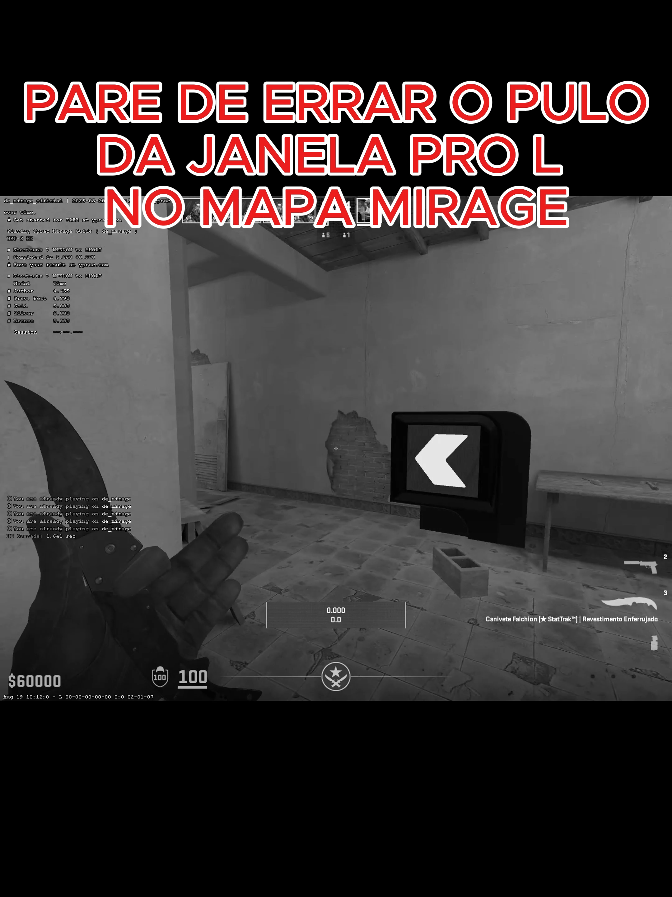 PARE DE ERRAR O PULO DA JANELA PRO L NO MAPA MIRAGE #CS2 #cs2dicas #cs2miragewindow