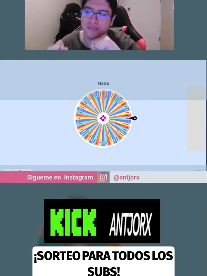 Se viene sorteo para todos los suscriptores, amigos necesito su apoyo con esas subs, los espero en directo, ya saben se ganaran una ruleta con muchos premios #suscribete #kick #viral #clips