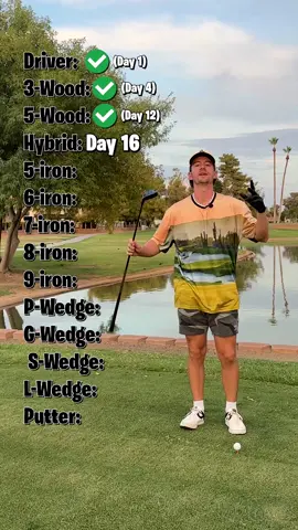 Day 16 of making a par with EVERY golf club on this par 3 over the water!! #golftok #golf