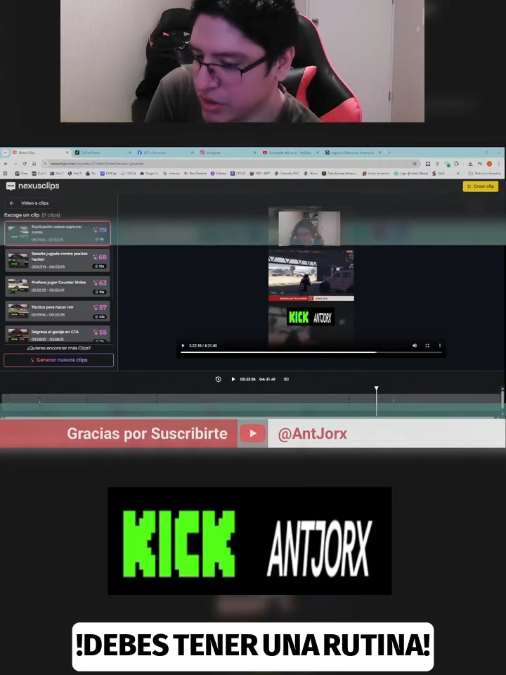 Uno tiene que tener una rutina a traves de un horario, para poder seguir avanzando, la perseverencia y la constancia te lleva a la consistencia, hacer las cosas porque lo tienes que hacer. #suscribete #kick #clips #viral
