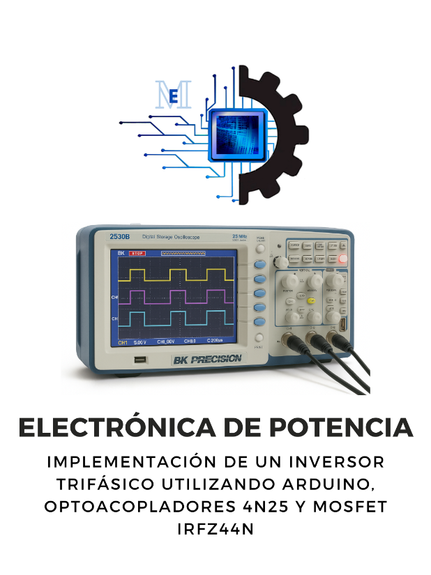 En este proyecto se muestra la implementación de un inversor trifásico utilizando Arduino, optoacopladores 4N25 y MOSFET IRFZ44N. Se presenta la secuencia de disparo de los transistores y las tensiones trifásicas generadas en la carga, ilustrando el funcionamiento básico de la electrónica de potencia aplicada a inversores. ⚡ #ElectronicaDePotencia #ArduinoProjects #InversorTrifasico #Simulacion #IngenieriaElectrica     