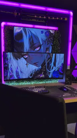 Setup edit in Purple 💜💀💜 #blacksetup #GamingSetup #techtok #setupgaming #fyp 