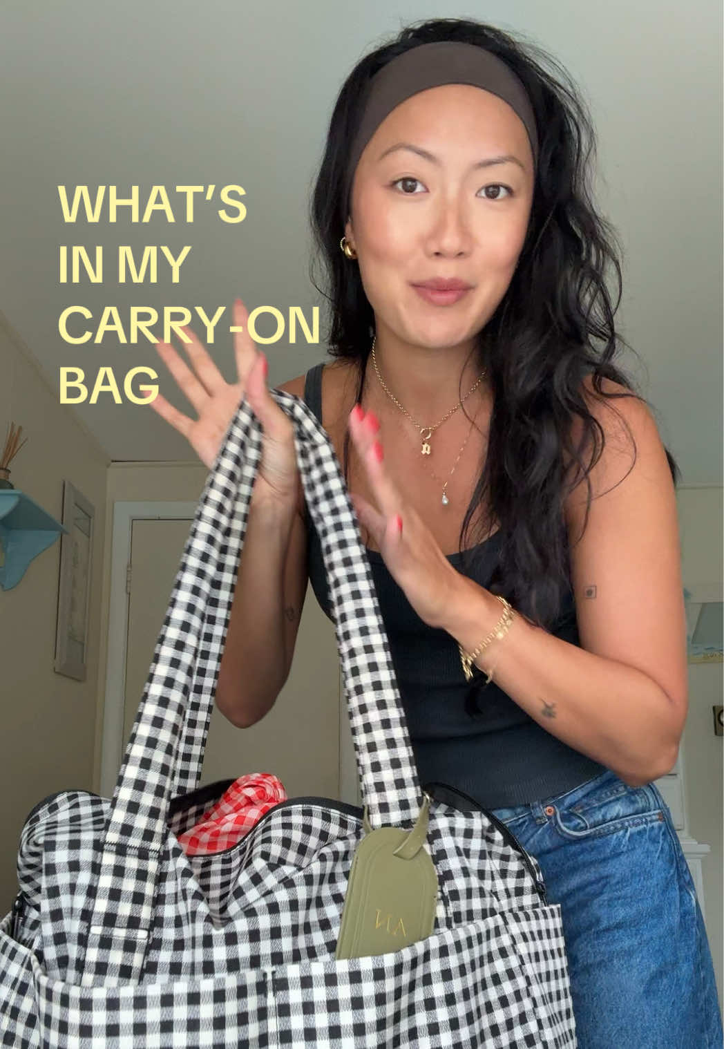 maybe one day I’ll do it in an airport terminal 😌 good goal to set for future me  but lmk if you want links to anything! #whatsinmycarryon  @BAGGU @Saie @Emi Jay @Drowsy Sleep Co. @Dagne Dover @Summer Fridays @touchland @apple @Amazon 