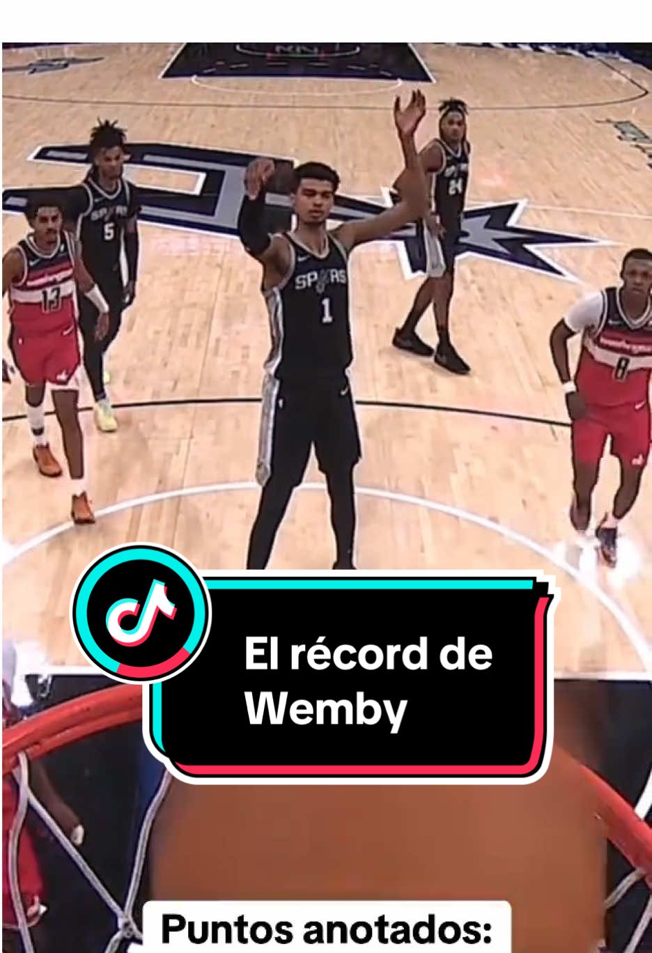Recordando el récord de puntos de Wemby 🤩🔥 . . #NBA #wemby ##wembanyama #spurs 