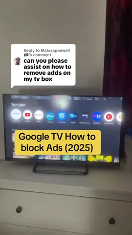 Replying to @Matasapenwell🇿🇦 Google TV How to block Ads (2025) #fyp #videoviral #bloc #googletv 