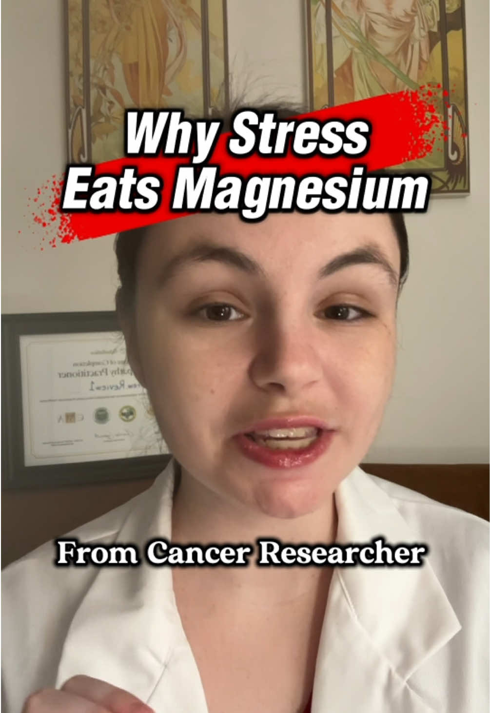 Why and how does chronic stress affect magnesium levels, and what you can do about it! #magnesium #cortisol #magnesiumbenefits #magnesiumdeficiency #womenshealth 