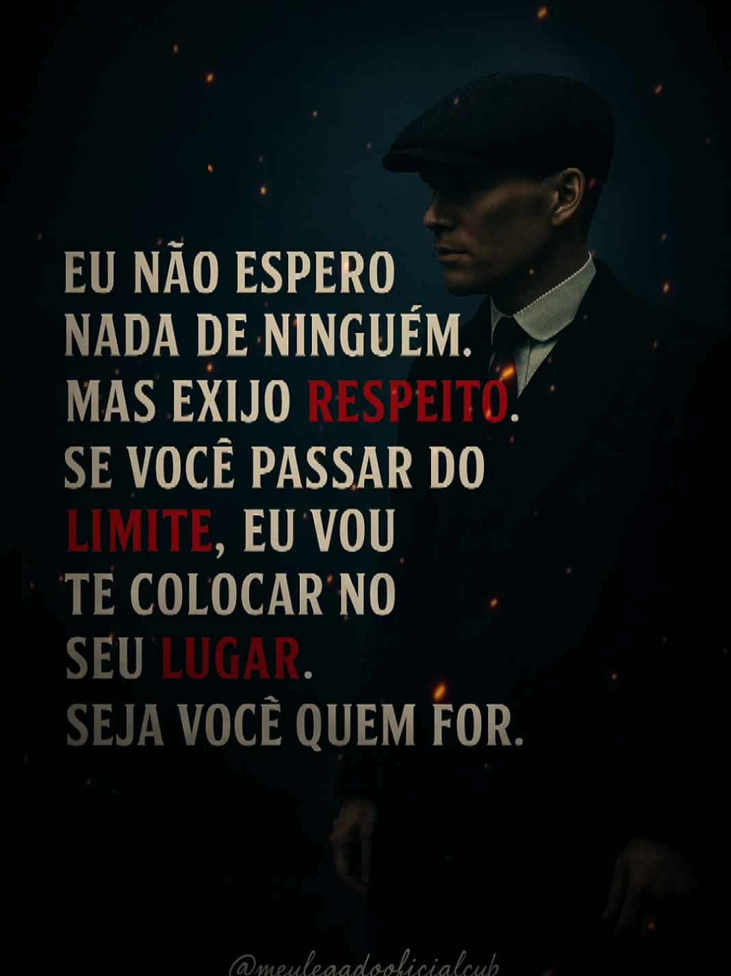 “Não peço atenção, não peço consideração, não peço nada. Mas respeito é inegociável. Passou do limite comigo, eu não penso duas vezes. Eu não escolho quem colocar no lugar, porque seja você quem for, respeito é obrigação.” 🤝🩸