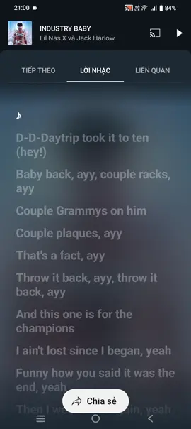 name song: industry baby by Lil Nas X & Jack Harlow #jackharlow #lilnasx #industrybaby #viral #youtubemusic 