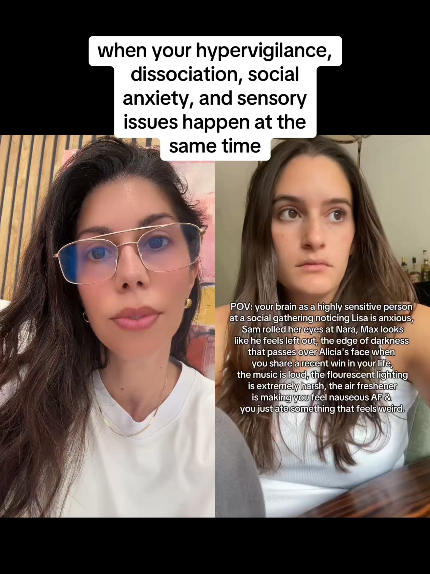 it's truly a full-blown mental health PARTY 👇🏼 get the exercises to reduce racing thoughts and heal your nervous system at the heal your nervous system 🔗 on profile 💖✌🏼💖 - - - #hypervigilance #dissociation #sensorysensitivity #MentalHealth duet w/@balancebymacha