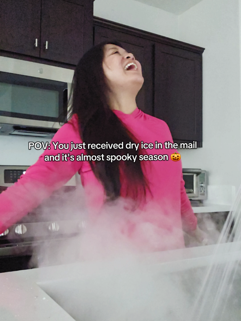 The intrusive thoughts want what the intrusive thoughts  want 🤣 I sent this clip to Danny while he was at work, and I'm pretty sure all he was thinking was how this behavior checks out 😂💀 IT'S ALMOST SPOOKY SEASON!! 🎃 #halloween #spooky #dryice #Science #funny 