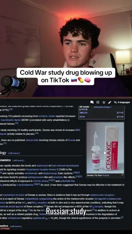 Cold War brain drug meets TikTok BP... What could go wrong? Semax was engineered to repair, maintain, and grow the brain, unlike traditional stimulants, which just rev it to its limits. Would you try it? This isn’t my usual content, and I am NOT purporting to be a pharmacologist, I just found this really interesting and wanted to share what I learned. #nootropic #studytok #college #ivyleague #university 