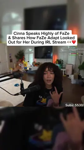 Cinna praises the FaZe boys & shares how Adapt made sure she felt safe during their IRL stream 👀❤️ #Cinna #FaZe #FaZeAdapt #FaZeHouse #FYP