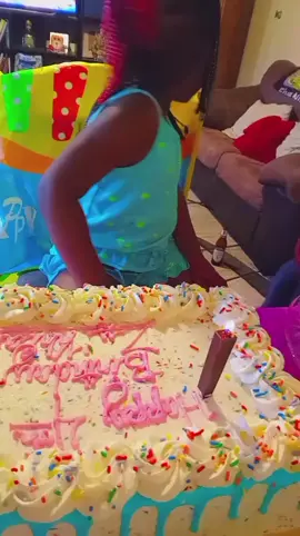 ##Happy 4th Birthday to my little girl Zy'Khia 🎉🥳👀 watch till the end. 🤣 She wasn't ready.