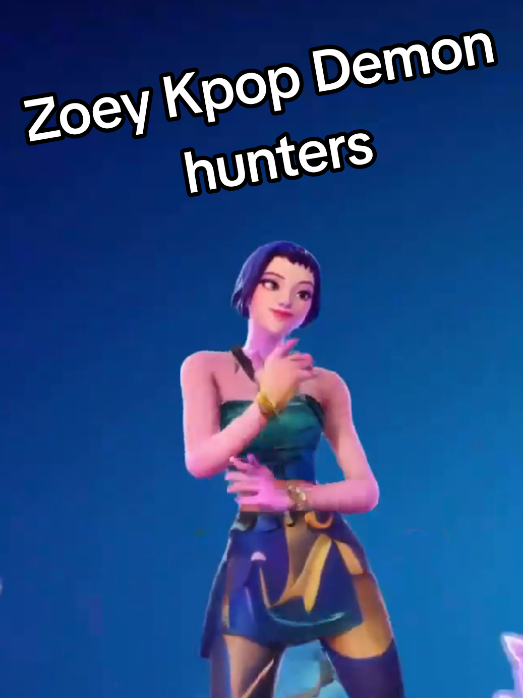 Kpop demon hunters zoey dance fortnite #huntrix #kpopdemonhunter #zoey #golden #takedown 