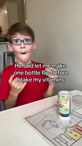 When your kid is always “extra” 🤣 #bottleflip #trickshot #dudeperfect #trickshotsare4kidz #fyp 