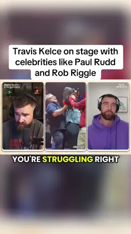 Jason Kelce and Travis Kelce talk about Travis Being on stage with famous people like Paul Rudd And Rob Riggle 🎥 @New Heights @NewHeights POD #newheights #newheightspodcast #newheightshow #paulrudd 
