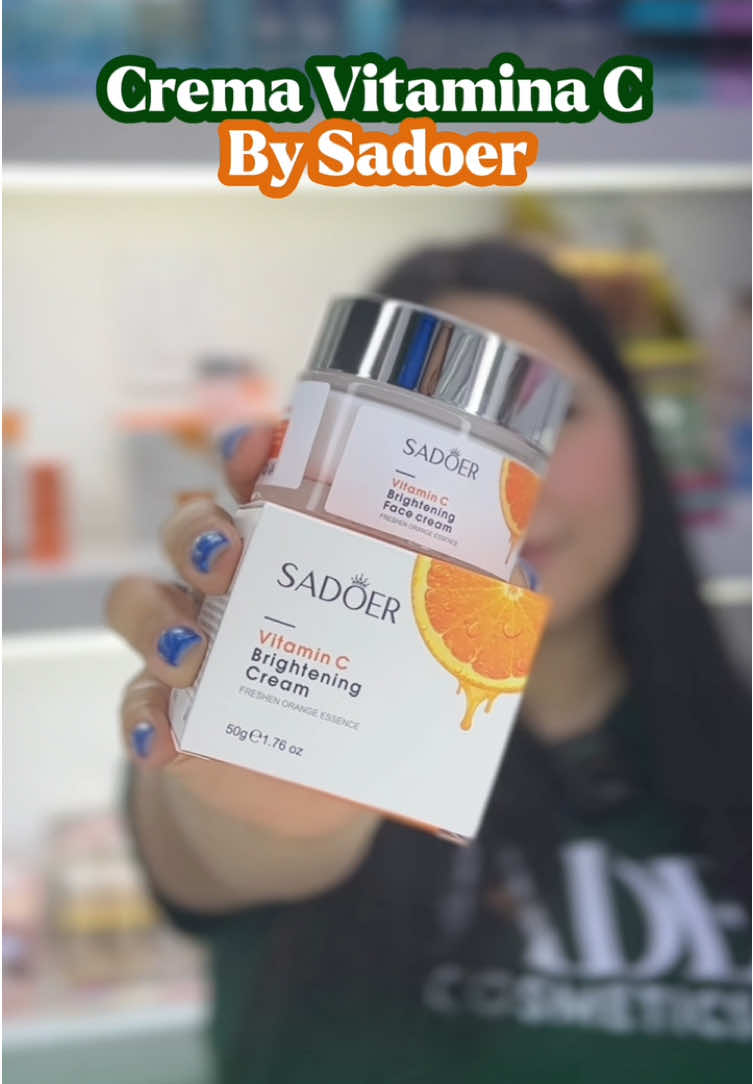 Crema Hidratante con vitamina C de Sadoer💚✨ Es perfecta para dar luminosidad a tu rostro, con una hidratación intensa🧖🏼‍♀️ ¡Visita nuestra tienda!💚 📍Estamos ubicados en el C.C Gran Bazar Maracaibo, Primer Piso, Tercera Etapa, V7 #skincare #sadoer 