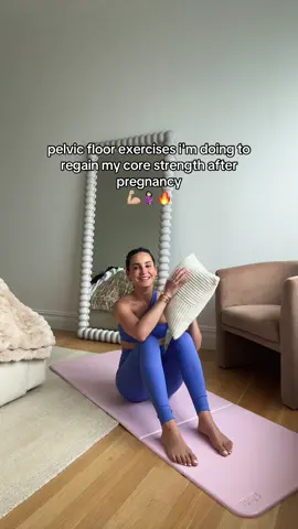 grab a pillow & meet me on your mat! #postpartum #workout #abworkout 