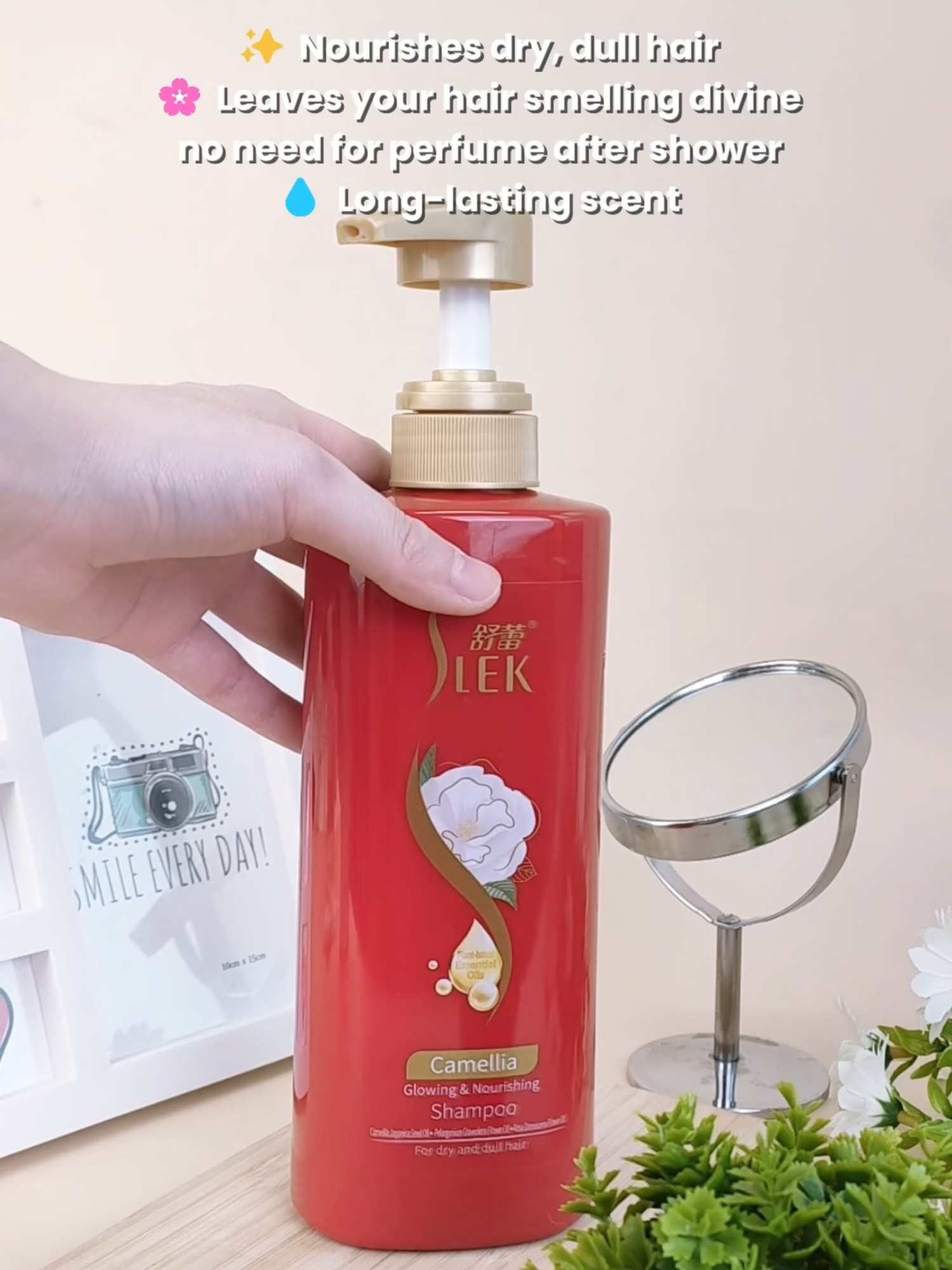 Slek Camellia Shampoo --- a shampoo that cleans your hair and saves your perfume🌸❤️#SLEK #SLEKMALAYSIA #haircare #Shampoo #camellia #tiktokshop #tiktoklive
