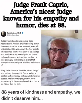 Keep #Resting @JudgeFrankCaprio  #judgefrankcarprio #rip #fyp #fypシ゚viral 