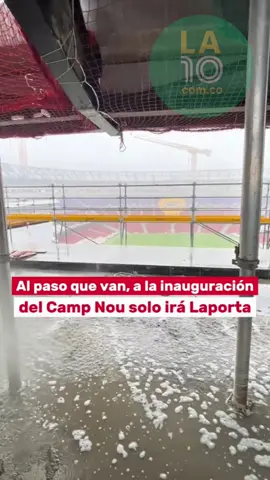 🏟️ Lluvia de críticas por las inundaciones en el Camp Nou a poco de su inauguración  #FCBarcelona #campnou #realmadrid #laliga 