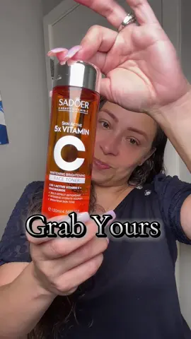 This is my go to daily toner!  #sadoer #vitaminctoner #grwm #skincareroutine #DailyRoutine 