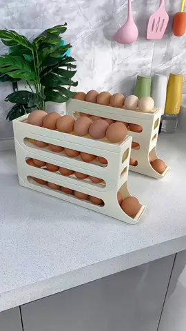 🥚 Rolling Egg Dispenser = Fridge Game-Changer 🥚 Holds 30 eggs – slim, space-saving design 🧊 Fits fridge side compartment – no wasted space 🔄 Automatic rolling – take one, the next slides down 🛠 High-quality workmanship – durable and smooth edges 🍳 Convenient & tidy – eggs always easy to access #KitchenHacks #FridgeOrganization #EggDispenser #HomeEssentials #StorageIdeas