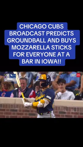 CHICAGO CUBS BROADCAST BUYS MOZZARELLA STICKS FOR EVERYONE AT A BAR IN IOWA #CHICAGOCUBS #BASEBALL #mozzarellasticks #CHEESE #FOOD 