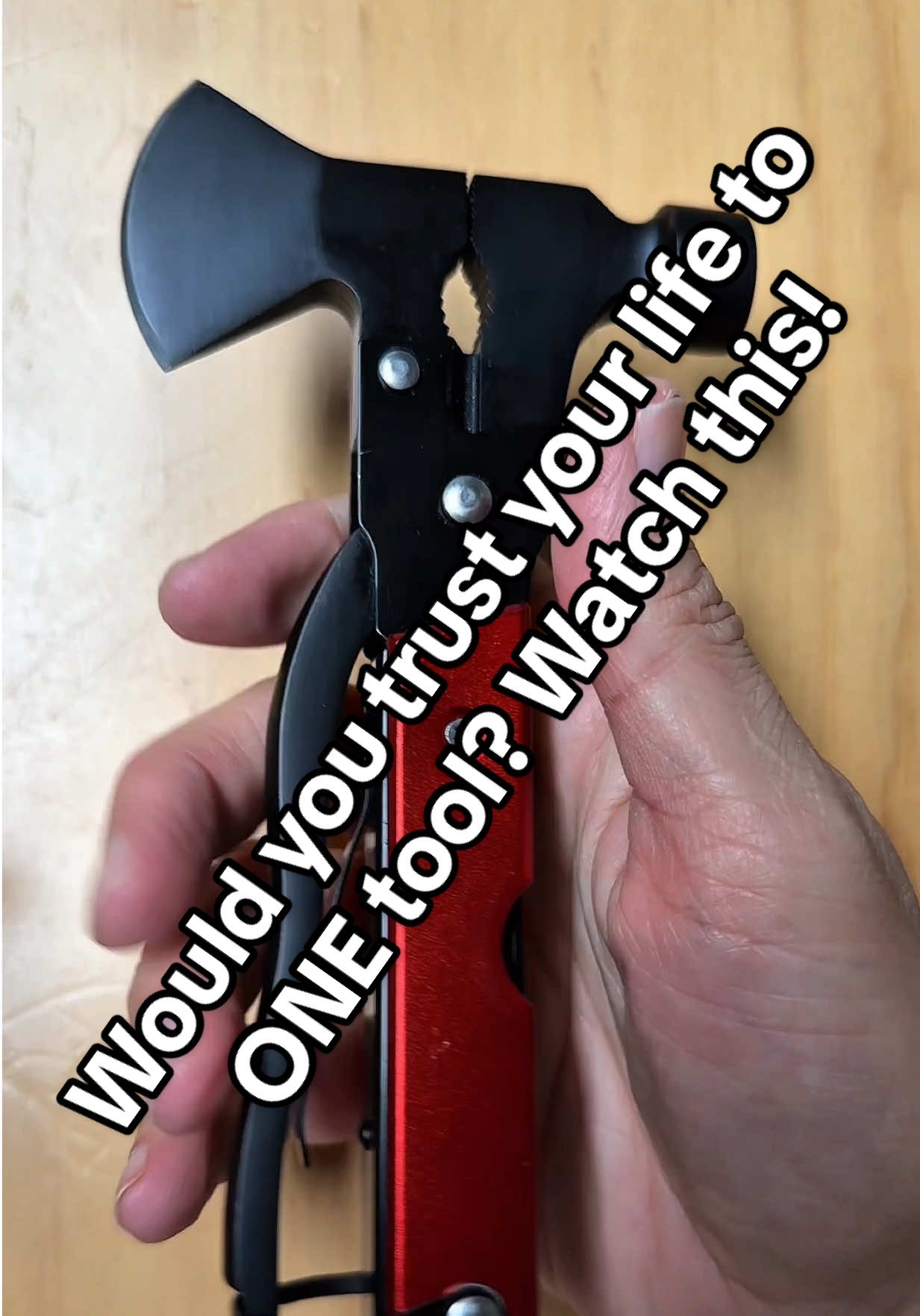Upgrade your adventures and tackle any challenge with the Falcor 15-in-1 Multitool Axe—the ultimate all-in-one tool for camping, hiking, car emergencies, and DIY tasks! This compact powerhouse combines an axe, hammer, pliers, saw, knife, screwdriver, can opener, bottle opener, wire cutter, and more into one easy-to-carry tool. Whether you’re prepping kindling, driving tent stakes, fixing gear, opening bottles, or facing the unexpected, the Falcor 15-in-1 keeps you ready for anything life throws your way. Perfect gift for outdoor lovers, survivalists, and anyone who needs reliable tools on hand—ditch the bulky toolbox and travel lighter with confidence! #EDC #CampingLife #SurvivalGear #TiktokShop #Multitool