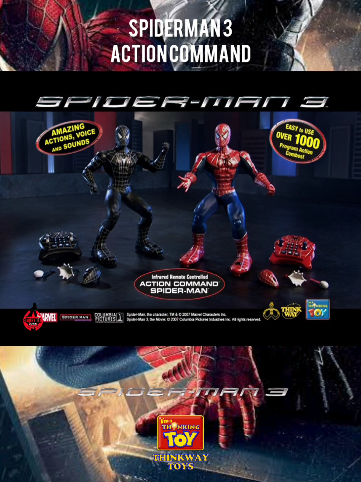 Spider-man 3 Movie Action Command Electronic figure 2007 Thinkway Toys Anunció Comercial #Spiderman #SamRaimi #TobeyMaguire #Infancia #ActionFigures @Marvel Entertainment @columbia pictures @hasbro.officials @Hasbro 