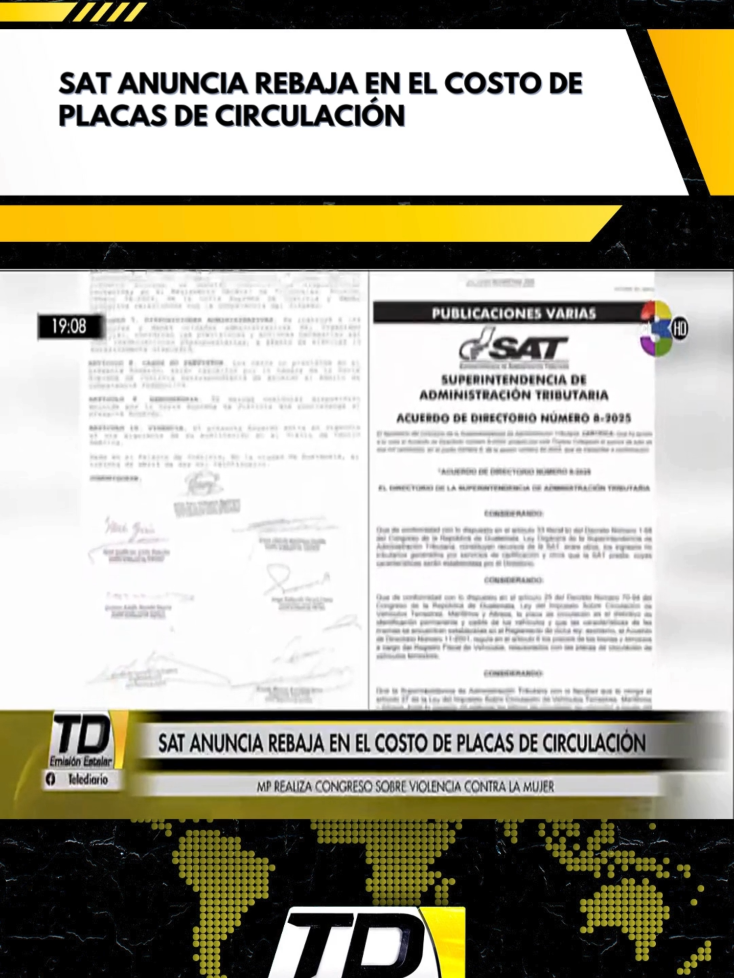 SAT anuncia rebaja en el costo de placas de circulación