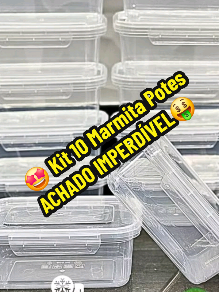 🤩 Kit 10 Marmita Potes 800ml com Travas Laterais BPA FREE  🥗 Mais praticidade no seu dia! ✨ Leve suas refeições com segurança e organização. 💡 Resistentes e empilháveis. 👉 Comente e garanta o seu agora! #achadinhos #trend #tiktok #sucesso #marketingdigital 