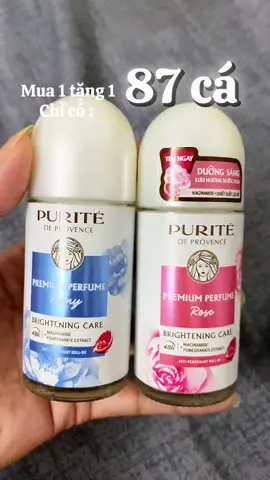 Combo Lăn Khử Mùi Dưỡng Sáng Hương Nước Hoa Cao Cấp Purité 50ML + Tặng Lăn Khử Mùi Dưỡng Sáng 40ML ##lankhumui##tiepthilienket