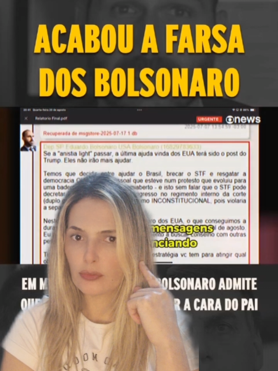 A farsa foi desmascarada: não se trata de defender os presos do 8 de janeiro, e sim de blindar Bolsonaro e sua família. Mais uma vez fica claro que usam essas pautas apenas em benefício próprio, enquanto enganam quem acreditou na narrativa #familiabolsonaro #8dejaneiro #anistia #semanistia #eduardobolsonaro #stf #debora #golpe #santacatarina #esquerda #direita 