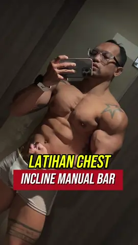 Latihan chest incline bar manual machine max 100KG . #chestday #chestworkout #inclinebenchpress #fyp #gym 
