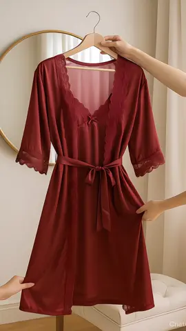 Baju tidur kimono lingerie sexy 2in1 L & Jumbo Tricot Satin Import Wanita Dress #daster #trending #dress #wanita #fyppppppppppppppppppppppp 