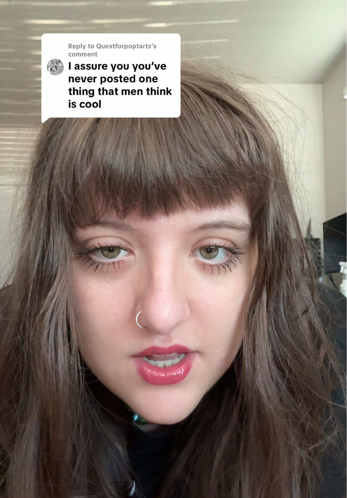 Replying to @Questforpoptarts sorry to all my male followers for feeling obligated to follow me despite nothing cool being posted 💔 