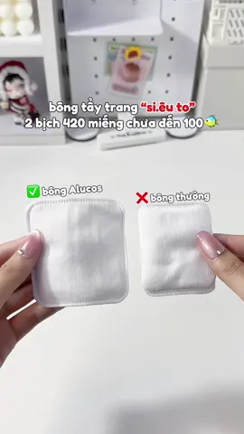 bông tẩy trang siu to nhà Alucos zá hạt dẻ 🌰 lắm luôn #bongtaytrang #bongtaytrangquocdan #alucos #bongtaytrangalucos #muataitiktok 